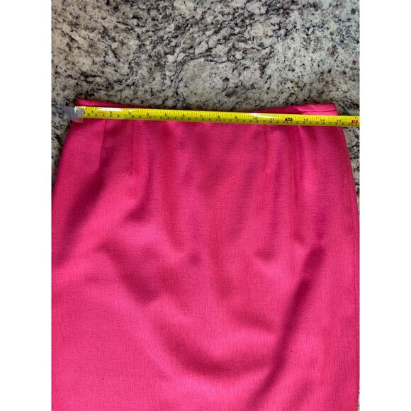 Le Suit Pink Suit Set 12 Pleated Hem Jacket Floral Scarf Elegant Career READ - Picture 12 of 14